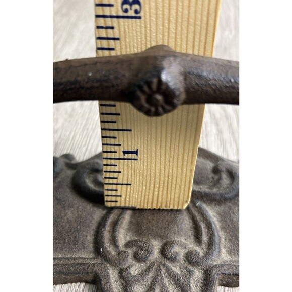 Vintage Ornate Cast Iron Drawer Pull Handle 9” - Picture 7 of 7